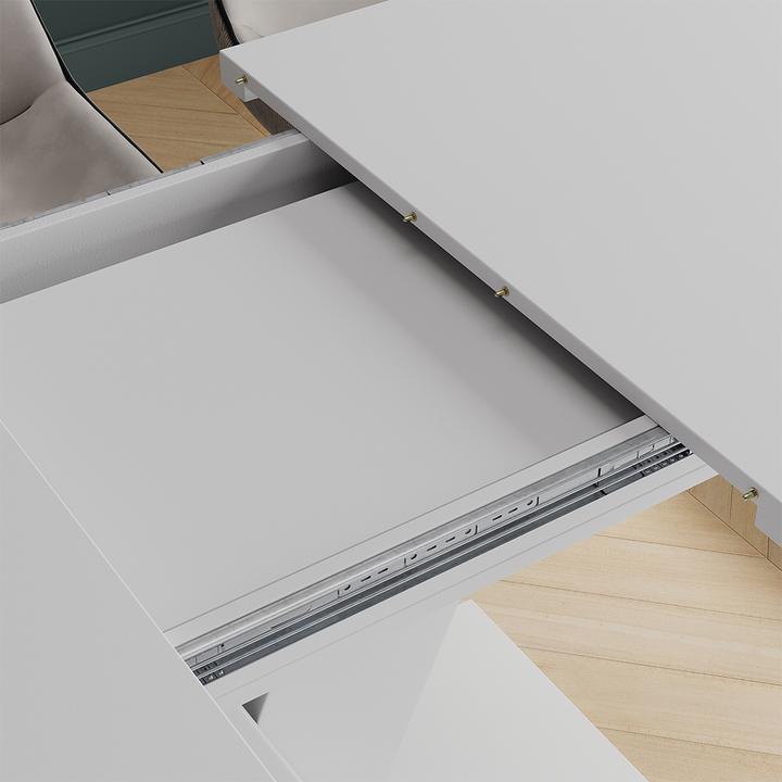 Actual product image Vicco Esstisch Fenaro, Weiss/Weiss/Weiss, 120 x 80 cm ausziehbar (120 x 120 x 77.40 cm)