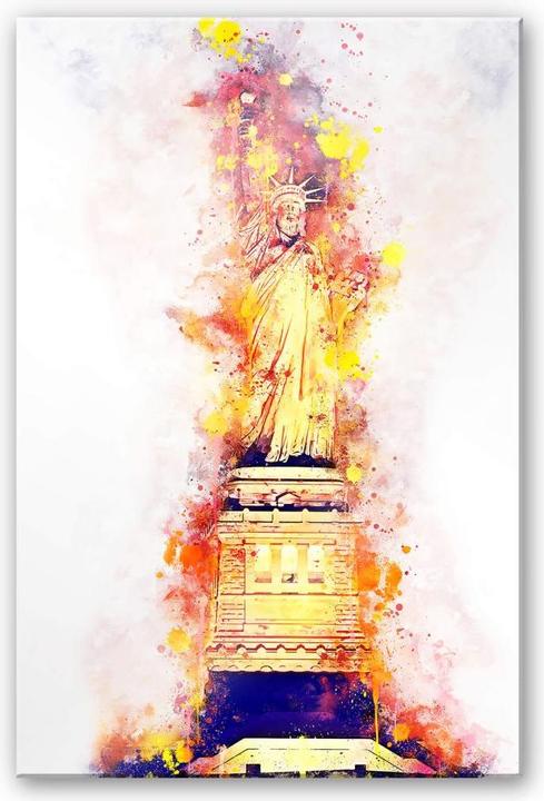 Image du produit Trenddeko Aquarelle : Statue de la Liberté (75 x 120 cm)