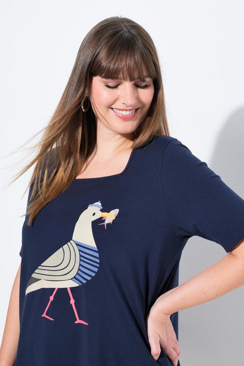 Produktbild Ulla Popken T-Shirt, Möwe, Classic, Carree-Ausschnitt, Halbarm (58)
