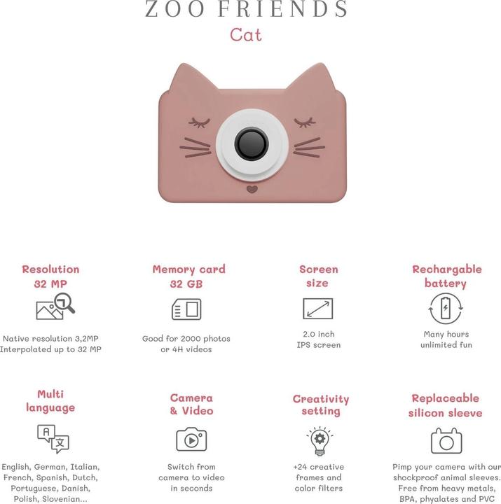 Actual product image The Zoofamily Kinder-Kamera C1 - Zoo Friends