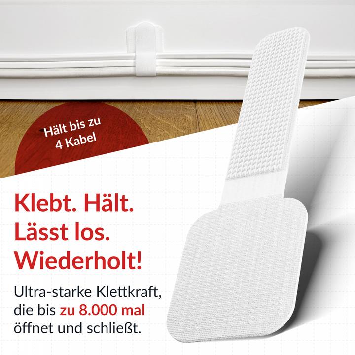 Image du produit Label-the-cable LTC Wall Velcro Cable Ties, pack of 10 (Serre-câbles velcro, 90 mm, 10 pcs)