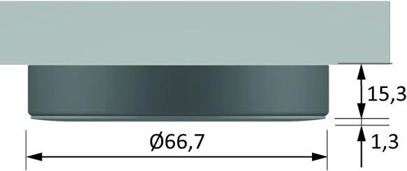 Actual product image Halemeier LED recessed/mounted lights EcoPower Flood 12 V (88 lm)