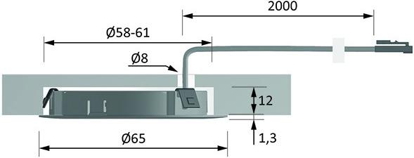 Actual product image Halemeier LED recessed/mounted lights EcoPower Flood 12 V (88 lm)