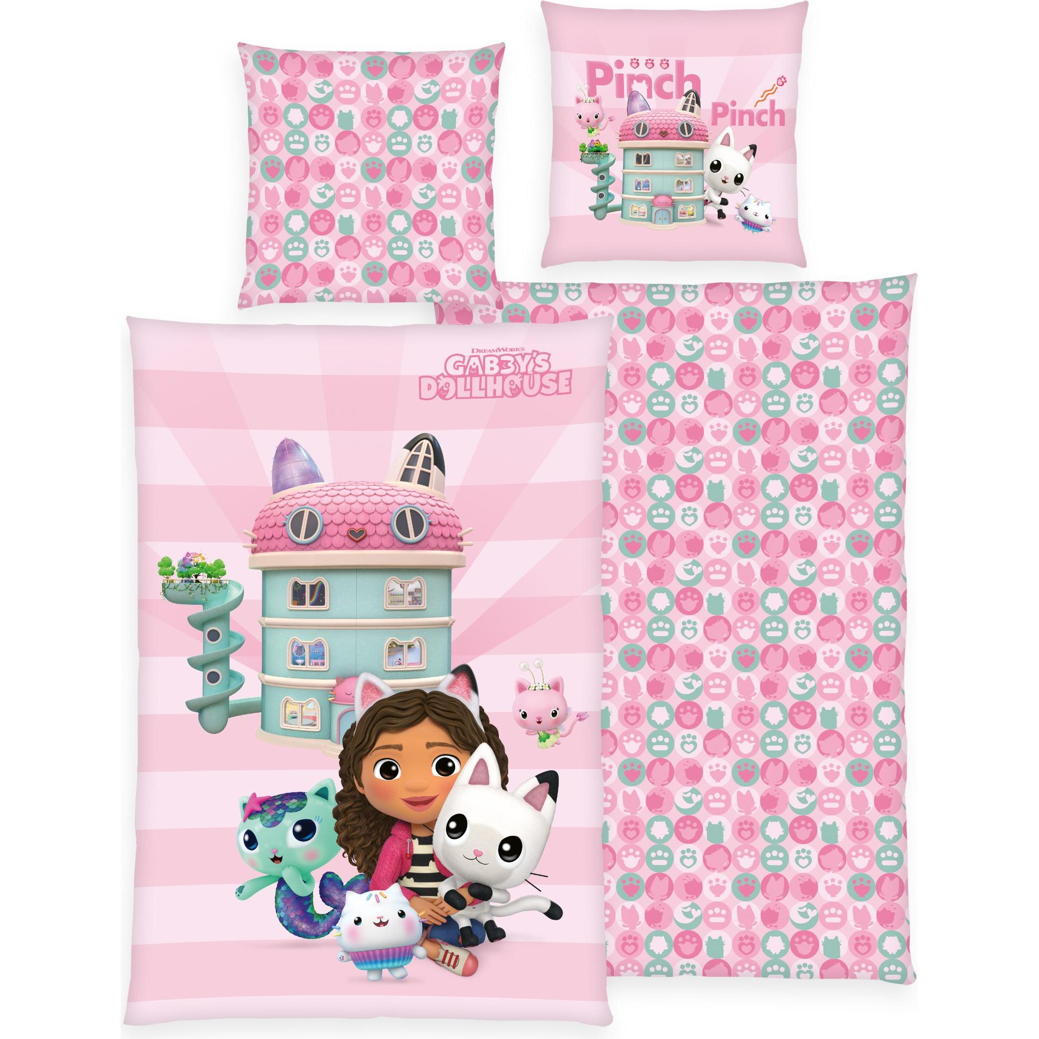 Gabby's Dollhouse, Kinderbettwäsche, Bettwäsche 80/80+135/200 cm