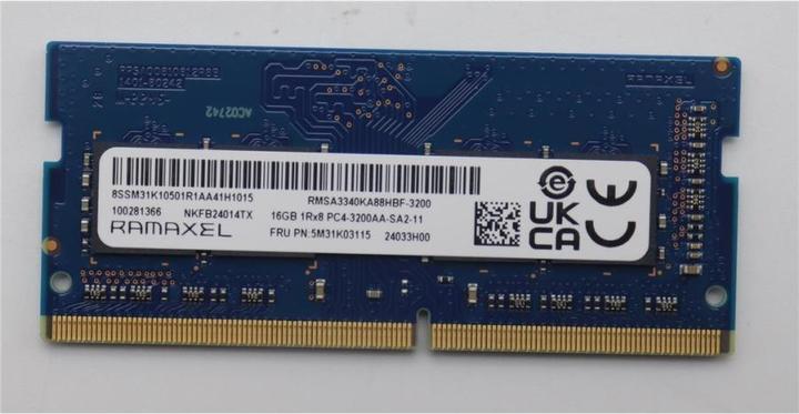 Actual product image Lenovo SODIMM,16GB, DDR4, 3200 (1 x 16GB, 3200 MHz, DDR4-RAM, SO-DIMM)