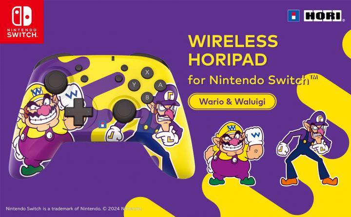 Image du produit HORI Wireless Horipad Controller - Wario + Waluigi (Switch, Switch Lite, Switch 2, Switch OLED)