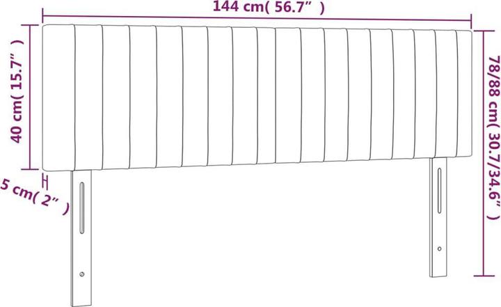 Actual product image vidaXL Kopfteil (144 x 5 x 88 cm)