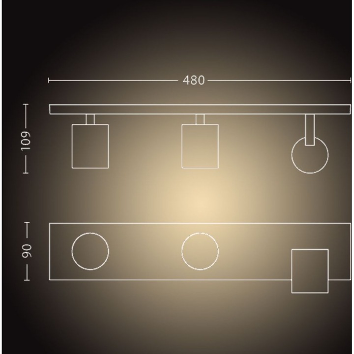 Actual product image Philips Hue Runner Basis BT (1050 lm, GU10)