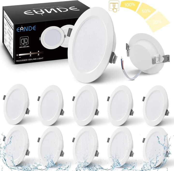 Produktbild ‎Eande 10x dimmbare LED-Einbaustrahler (900 lm)