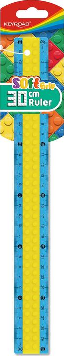 Actual product image Keyroad plastic ruler, Lego shape, 30 cm, Anhnger, colour mix (30 cm, Plastic)