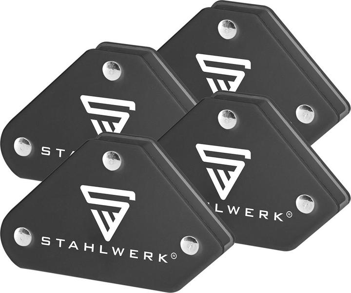 Actual product image Stahlwerk Welding angle 4-piece set magnet 4 kg 9 lbs welding magnet magnetic angle