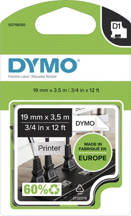 Produktbild Dymo D1 (1.20 cm, Weiss)