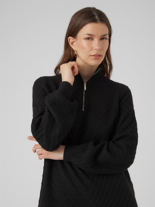 Image du produit Vero Moda VMANJASTINNA HIGHNECK ZIP DRESS GA EXC Robe en maille (M)