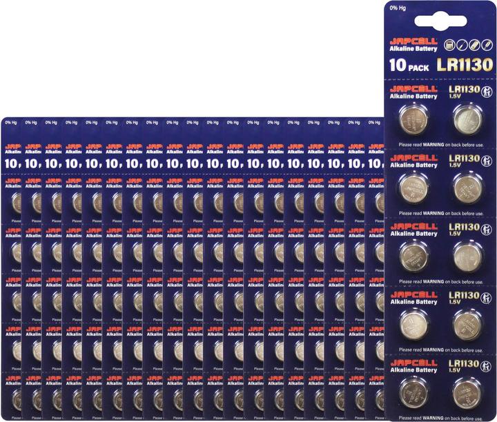 Actual product image Japcell Alkaline button cell batteries (200 pcs., AG10)