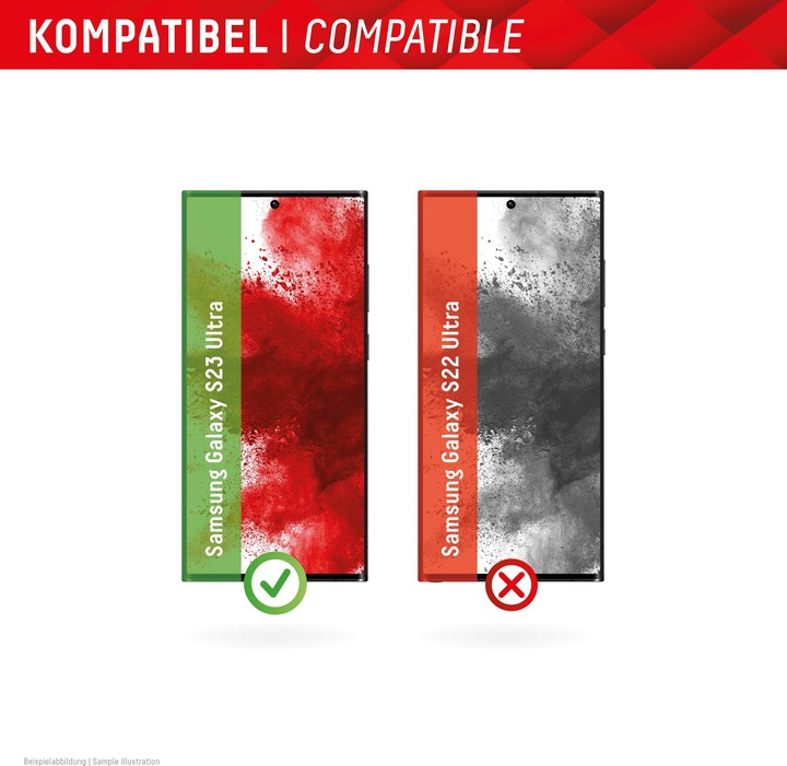 Produktbild Displex Real Glass, Full Cover Panzerglas + Handyhülle (1 Stück, Samsung Galaxy S23 Ultra)
