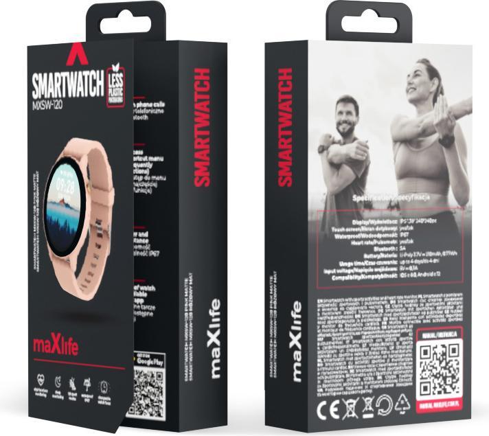 Produktbild Maxlife Smartwatch MXSW-120 puderrosa (44.60 mm)