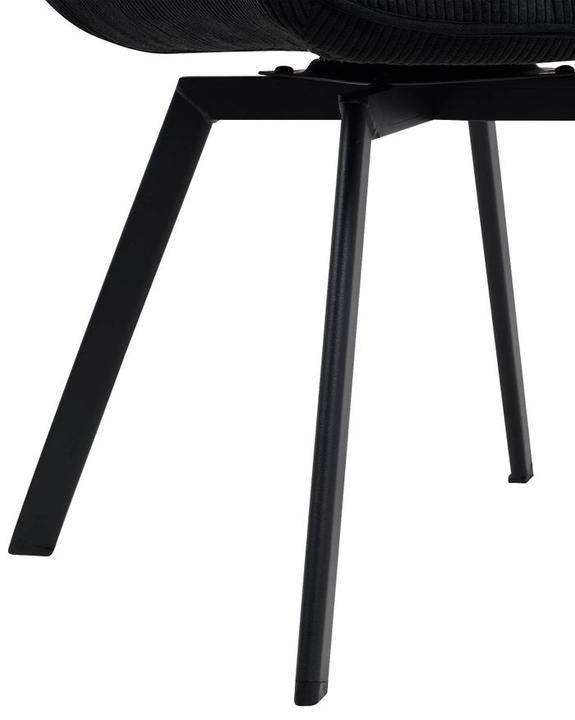 Produktbild Swisshandel24 Esszimmerstuhl Jordi Cord, schwarz