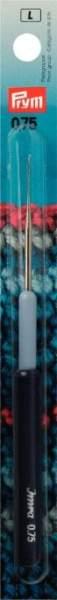 Actual product image Prym Crochet hook with plastic handle, silver 0.75 mm, card, plastic