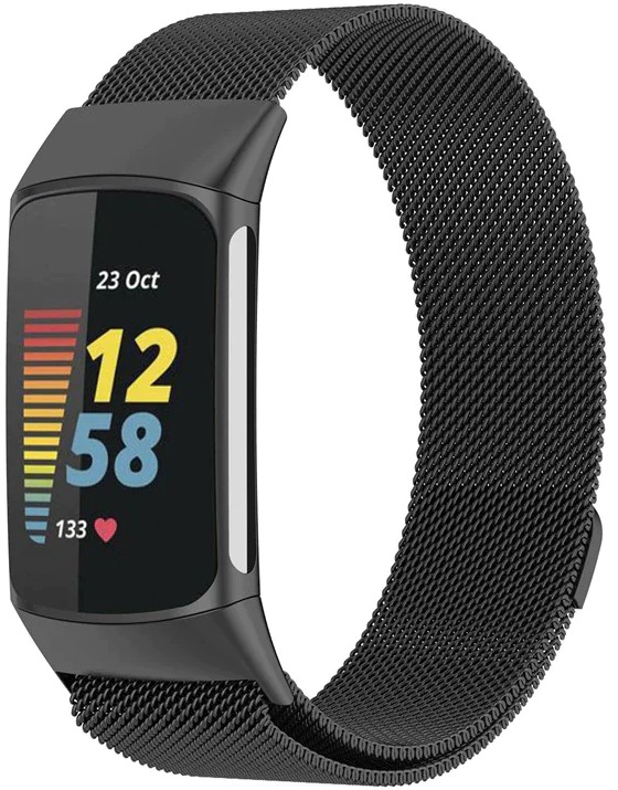 Produktbild PhoneLook Milanaise-Armband aus Stahl in (Grösse S) (Aluminium, Fitbit Charge 5)