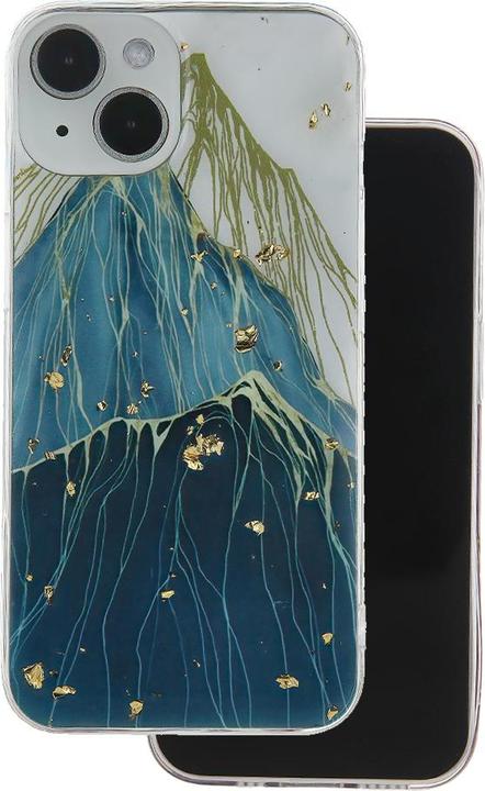 Actual product image OEM Gold Glam case for iPhone 15 6,1" Mountain (Apple iPhone 15)