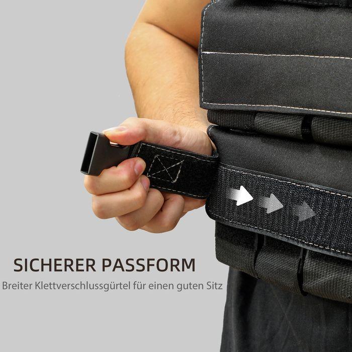 Actual product image Swisshandel24 verstellbare Gewichtsweste 15kg mit Reflektierenden Streifen, Trainingsweste