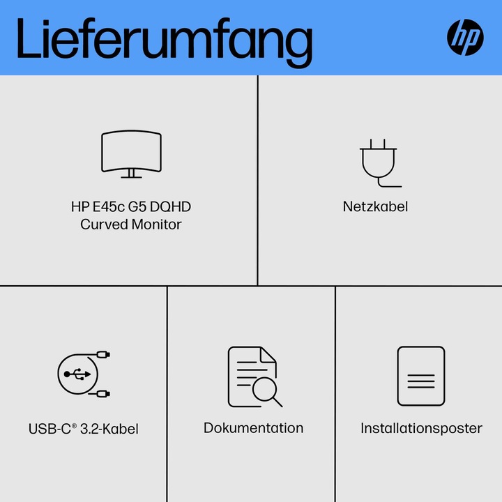 Actual product image HP E45c G5 (5120 x 1440 pixels, 44.50")