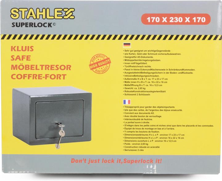 Image du produit Stahlex Coffre-fort pour meubles avec serrure à double panneton
