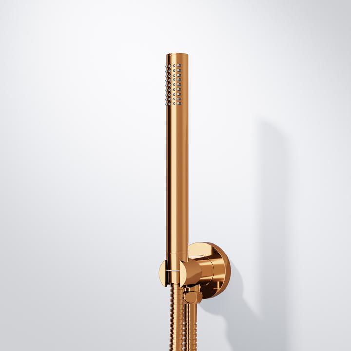 Produktbild Steinberg Serie 100 Handbrausengarnitur, mit integriertem Brauseanschlussbogen, Stabhandbrause, 1001 (1 Strahlarten)