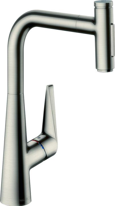 Produktbild hansgrohe HG Einhebel-Spültischmischer 300 TALIS S mit Ausziehbrause Edelstahl-Optik