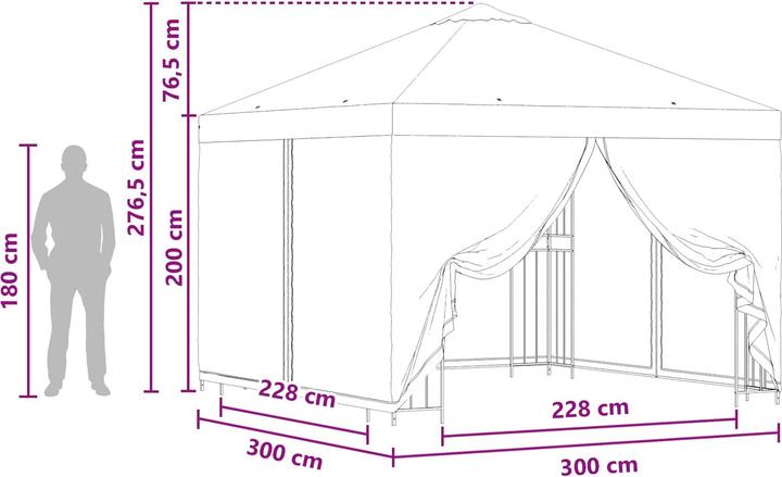 Produktbild vidaXL Garten Pavillon (300 cm, 300 cm)