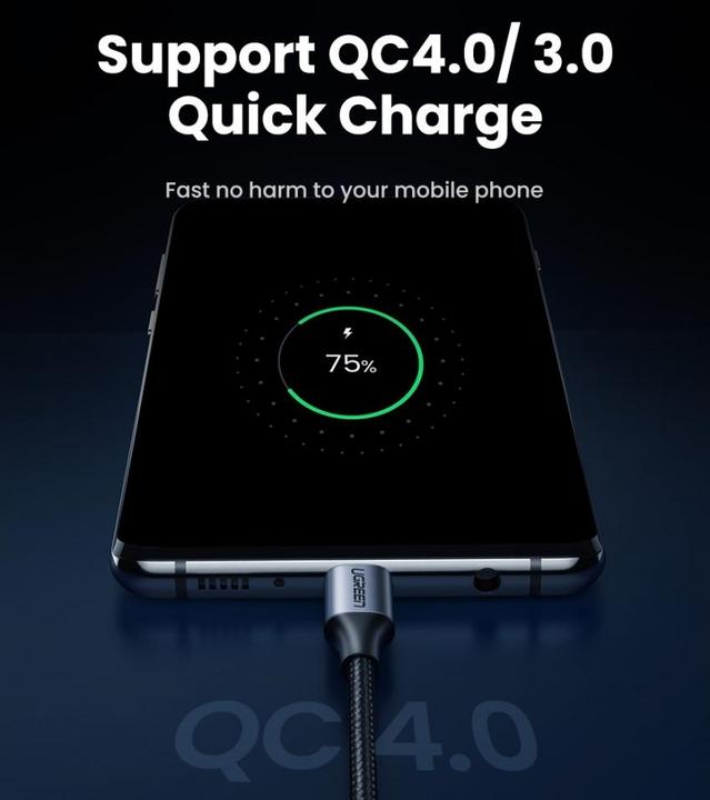 Produktbild Ugreen USB C — USB C (2 m, USB 2.0, 60 W)