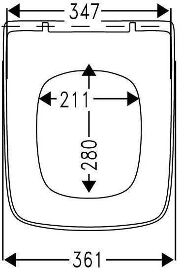 Actual product image Hamberger Haro Makira soft-close WC seat with soft-close mechanism and TakeOff, for Geberit Renova