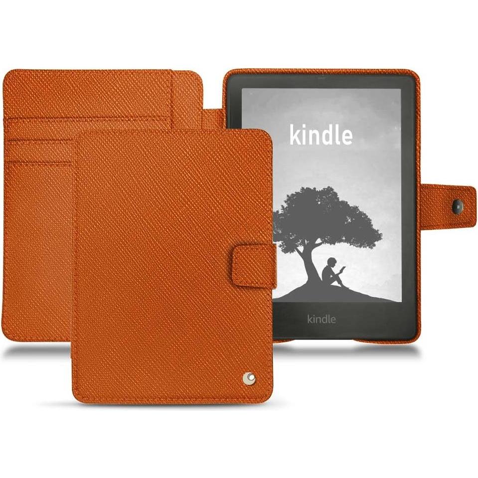 Noreve Lederschutzhülle Wallet (Kindle Signature Edition), eReader Zubehör, Orange