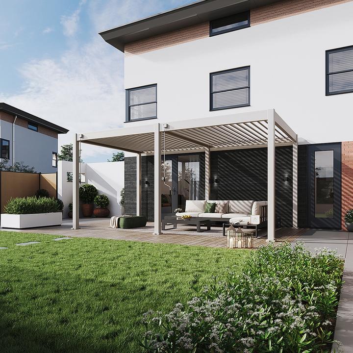 Actual product image Weide Pergola Classic 3x5.3m mit Lamellendach Sand (300 cm, 530 cm)