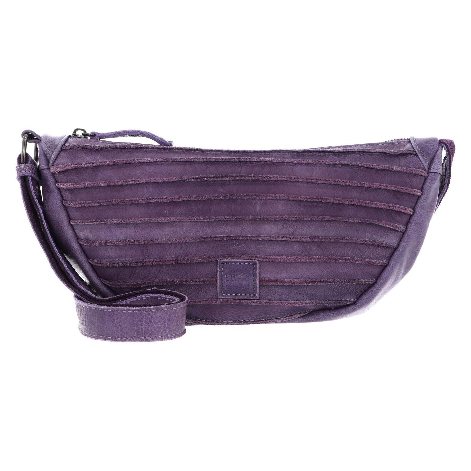 FredsBruder, Damen, Handtasche, Riffel Halfmoon Bag, Violett