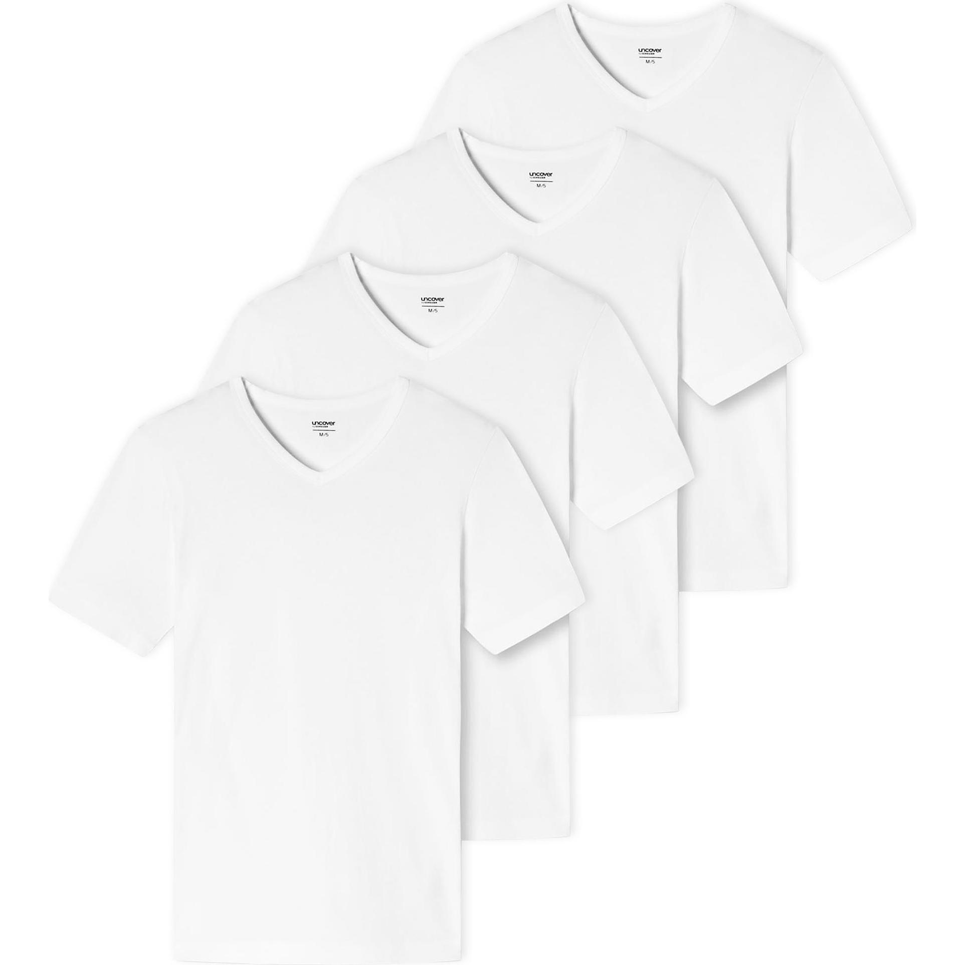 Uncover by Schiesser, Herren, Shirt, 4PACK, Weiss, (S)