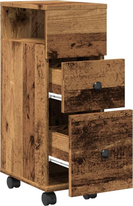 Produktbild vidaXL Badschrank Schmal mit Rollen -Optik