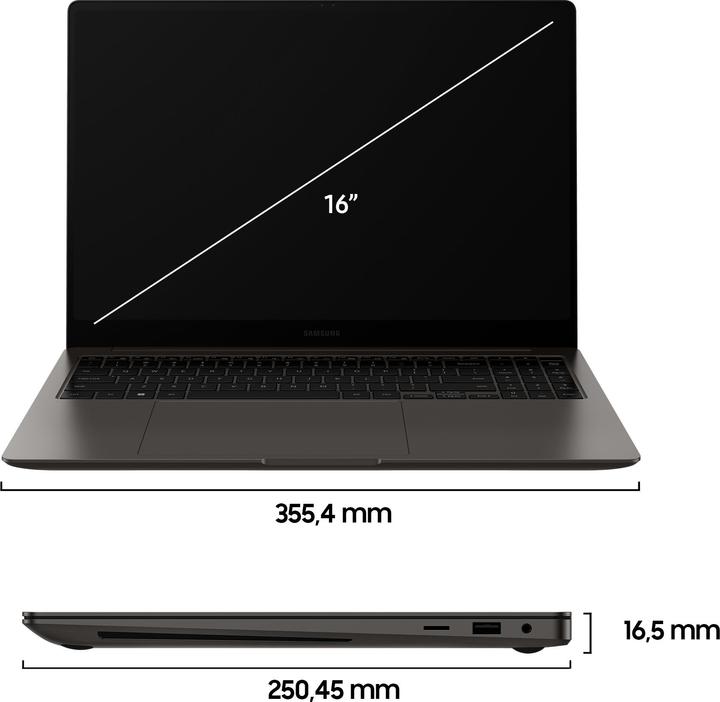 Actual product image Samsung NB 16" I7-1360P 16GB 512SSD W11P GALAXY BOOK3 ULTRA RTX4050 (16", Intel Core i7-13700H, 16 GB, 512 GB)