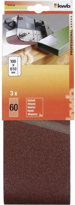 Actual product image kwb Sanding belt 100X610 grain 60 (60)