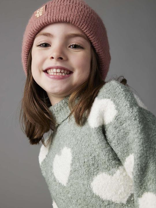 Produktbild Vertbaudet Flauschiger Mädchen Rollkragenpullover mit Muster (86)
