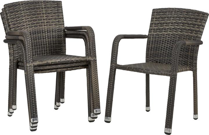 Acamp Set 4x CARLOS fauteuil empilable