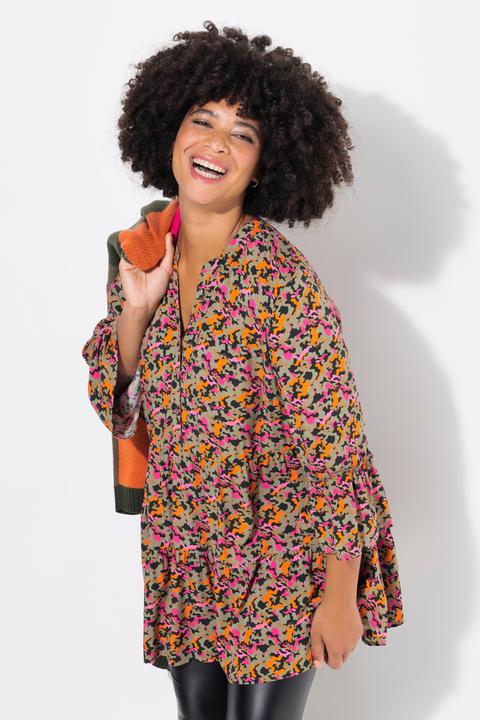 Actual product image Angel of Style Tunic blouse with camouflage print, frills (50)
