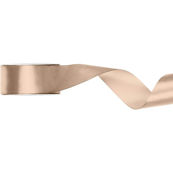 Partydeco, Geschenkverpackung, Geschenkband Satinband Pfirsich 25mm / 25 Meter (Geschenkband)