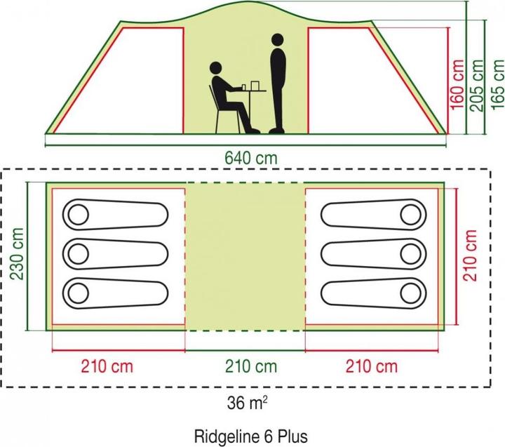Produktbild Coleman Ridgeline 6 (Kuppelzelt, 12.20 kg, 6 Personen)