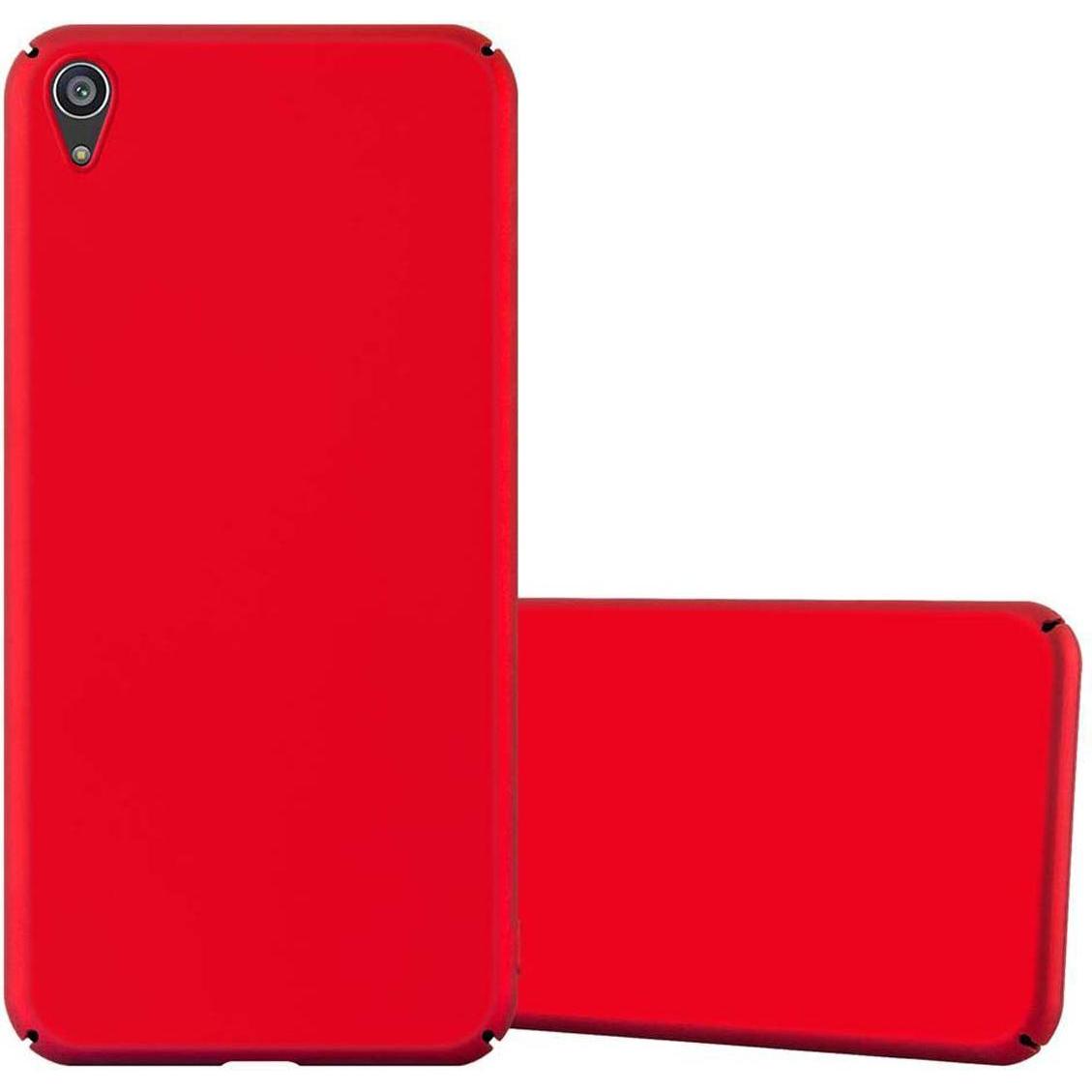 Cadorabo Hard Cover Matt Metall Cover (Sony Xperia Z5 Premium), Smartphone Hülle, Rot