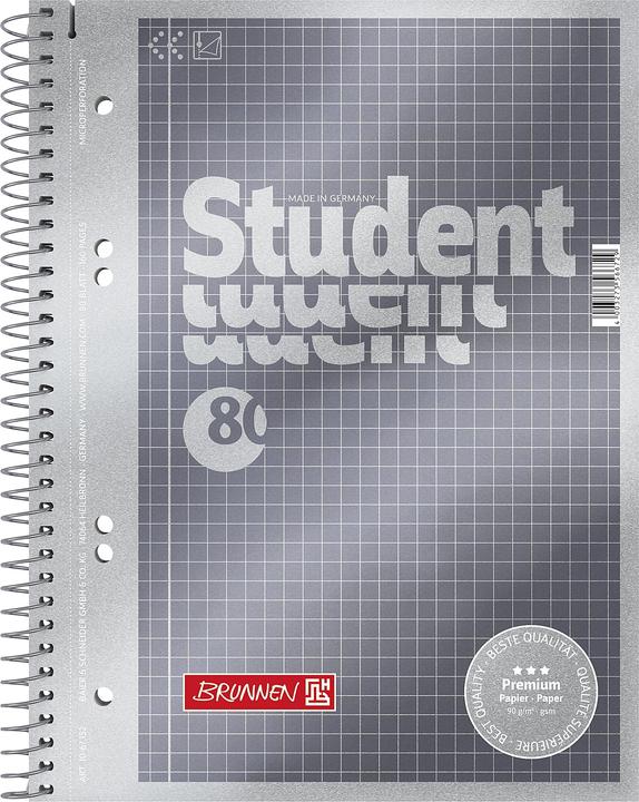 Actual product image College notebook (A5, Checked, Hardcover)