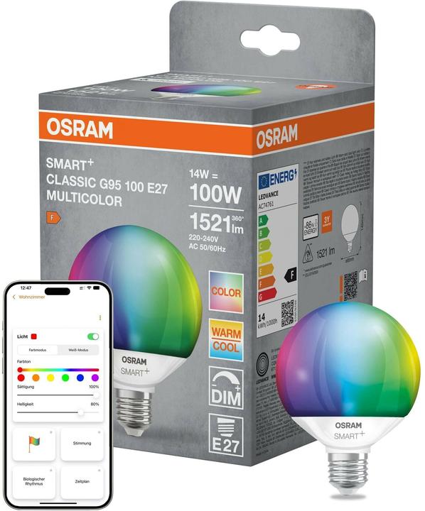 Produktbild Osram Smart+ Matter Classic (E27, 1521 lm, 1x)