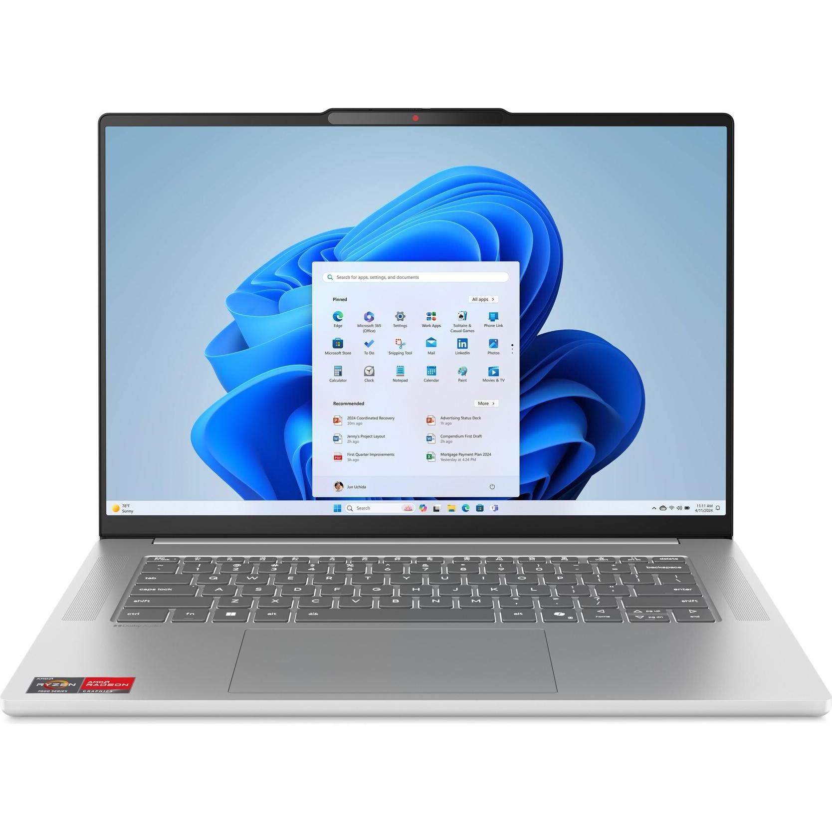 Lenovo IdeaPad Slim 5 (15.10", 1000 GB, 32 GB, DE, AMD Ryzen 7 7735HS), Notebook, Grau