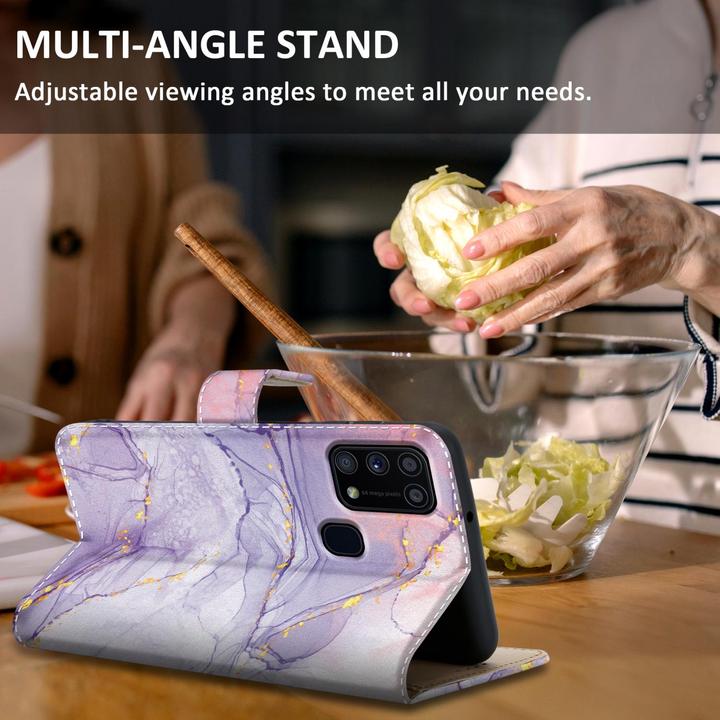 Actual product image Cadorabo Book Cover with Print for Samsung Galaxy M31 (Samsung Galaxy M31)