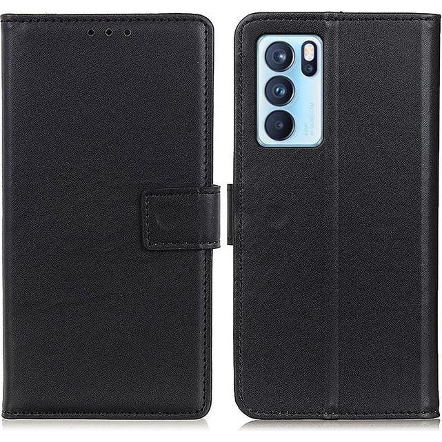 Thumbnail - MU Classic Classic II Leder Bookcover Series (Oppo Reno 6), Smartphone Hülle, Schwarz